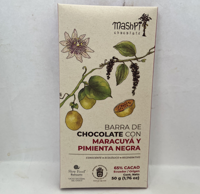 Chocolate Mashpi con maracuyá y pimienta – MEGAORGANIK