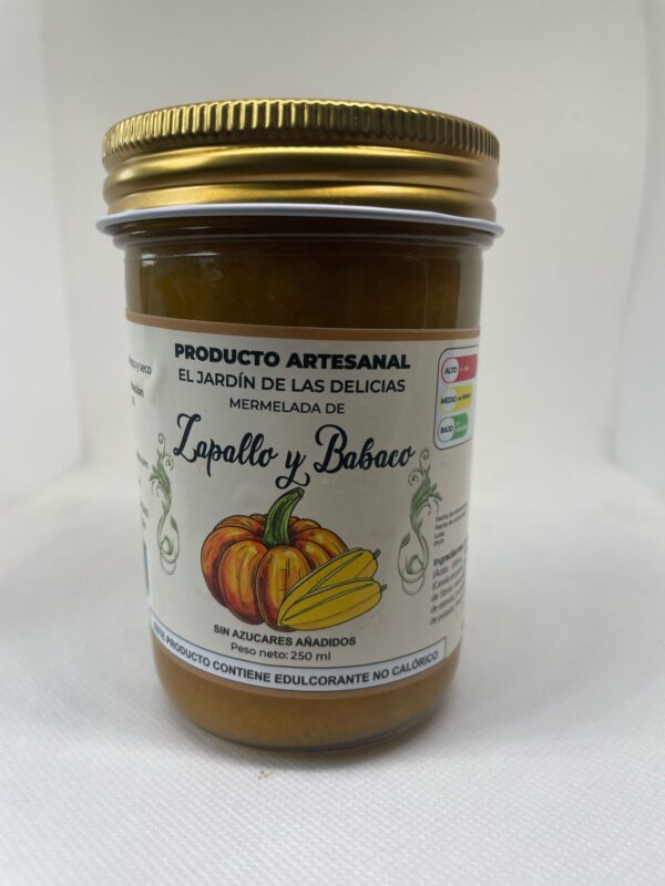 Mermelada sin azúcar-Zapallo y babaco (250 ml)