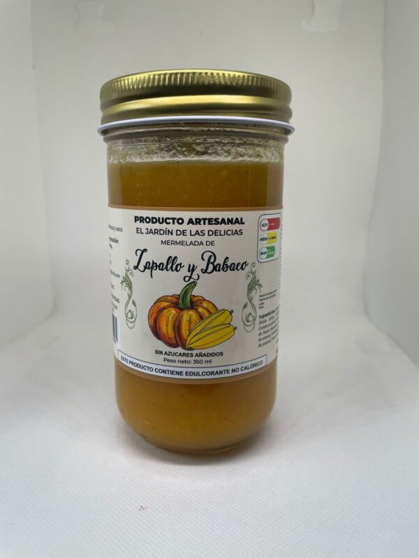 Mermelada sin azúcar-Zapallo y babaco (350 ml)