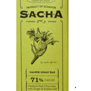 Chocolate orgánico Sacha - Jengibre (71%)